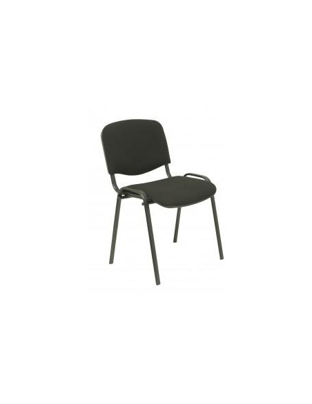 SILLA PIQUERAS Y CRESPO ALCARAZ CONFIDENTE ERGONOMICA APILABLE ESTRUCTURA NEGRA ASIENTO Y RESPALDO TAPIZADO ARAN NEGRO PACK de 2