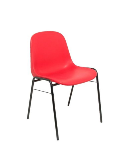 SILLA PIQUERAS Y CRESPO ALBOREA CONFIDENTE APILABLE ASIENTO MONOBLOQUE EN PVC ROJO