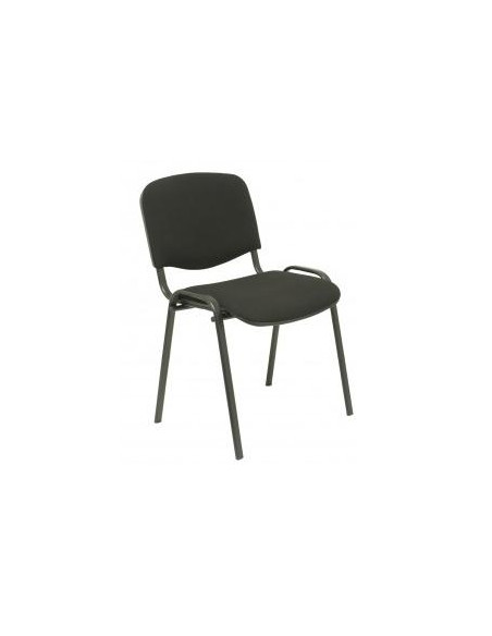 PIQUERAS Y CRESPO PACK DE 4 SILLAS FIJAS APILABLES ISO TAPIZADA ARAN NEGRO