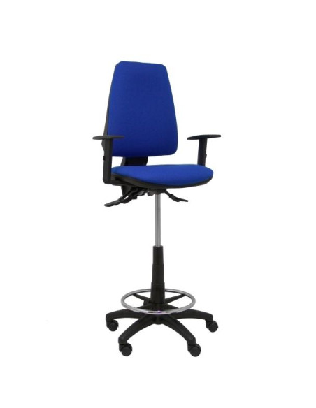 PIQUERAS Y CRESPO TABURETE ELCHE S ERGONÓMICO BREGULABLES ARO REPOSAPIÉS TEJIDO BALI AZUL
