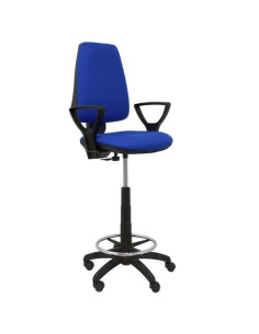 PIQUERAS Y CRESPO TABURETE ELCHE CP ERGONÓMICO BFIJOS ARO REPOSAPIÉS TEJIDO BALI AZUL