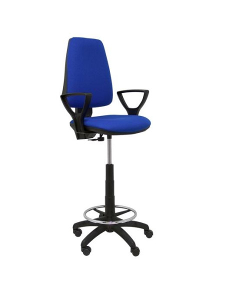 PIQUERAS Y CRESPO TABURETE ELCHE CP ERGONÓMICO BFIJOS ARO REPOSAPIÉS TEJIDO BALI AZUL