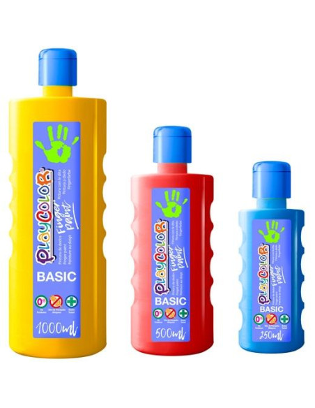 PLAYCOLOR PINTURA DE DEDOS FINGER PAINT BASIC BOTELLA 250ML NARANJA