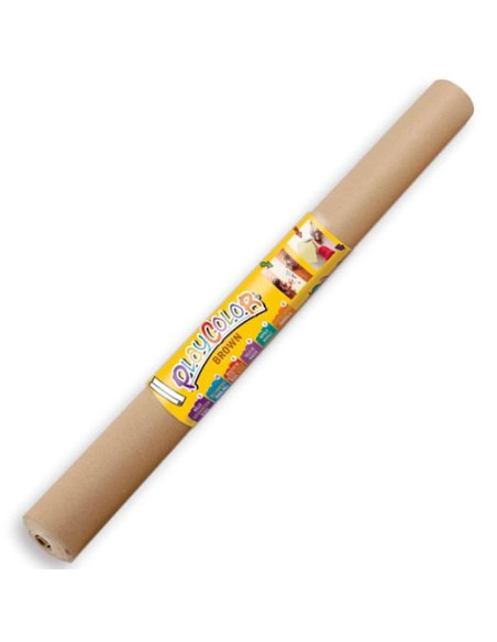 PLAYCOLOR PAPEL AUTOADHESIVO MURAL REPOSICIONABLE ROLLO 06X6M MARRÓN