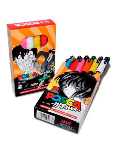 POSCA MARCADOR  MANÍA PC-1MR12P CSURTIDOS EN ESTUCHE DE 12