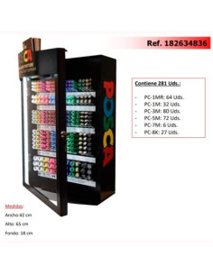 POSCA EXPOSITOR MARCADOR  PC-1MR1M3M5M7M8K -281 PIEZAS-