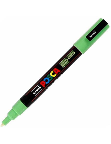 POSCA MARCADOR  PC-3M PUNTA CÓNICA 09 - 13 MM VERDE MANZANA