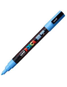 POSCA MARCADOR  PC-3M PUNTA CÓNICA 09 - 13 MM AZUL CIELO