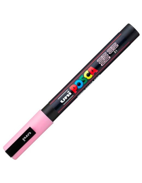 POSCA MARCADOR  PC-3M PUNTA CÓNICA 09 - 13 MM ROSA CLARO