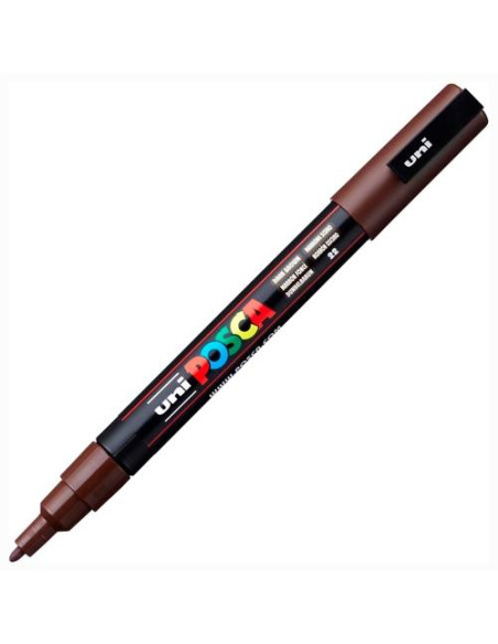 POSCA MARCADOR  PC-3M PUNTA CÓNICA 09 - 13 MM MARRÓN OSCURO