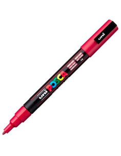 POSCA MARCADOR  PC-3M PUNTA CÓNICA 09 - 13 MM ROJO OSCURO