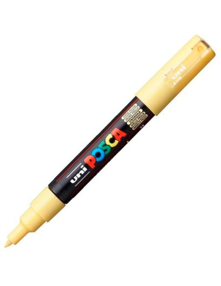 POSCA MARCADOR  PC-1M NO PERMANENTE PUNTA FINA 07-1MM AMARILLO PAJIZO