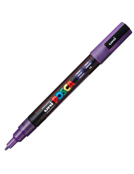POSCA MARCADOR  PC-3ML PUNTA CÓNICA 09 - 13 MM VIOLETA PURPURINA