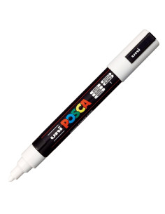 POSCA MARCADOR  PC-5M NO PERMANENTE PUNTA FORMA DE BALA 18 - 25 MM BLANCO