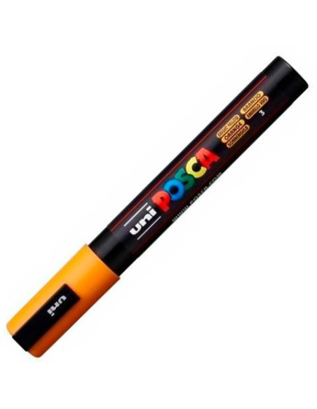 POSCA MARCADOR  PC-5M NO PERMANENTE PUNTA FORMA DE BALA 18 - 25 MM NARANJA MEDIO