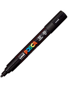 POSCA MARCADOR  PC-5M NO PERMANENTE PUNTA FORMA DE BALA 18 - 25 MM NEGRO