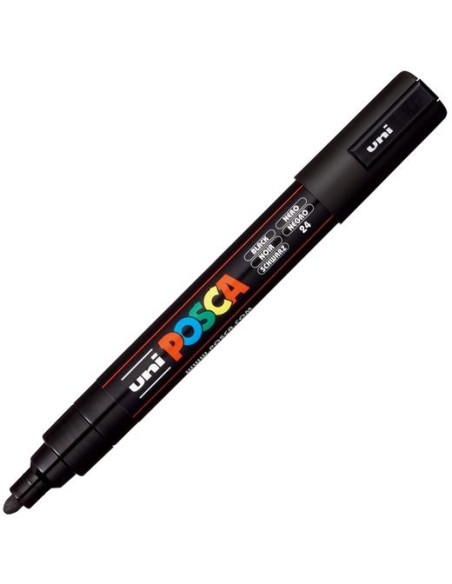 POSCA MARCADOR  PC-5M NO PERMANENTE PUNTA FORMA DE BALA 18 - 25 MM NEGRO