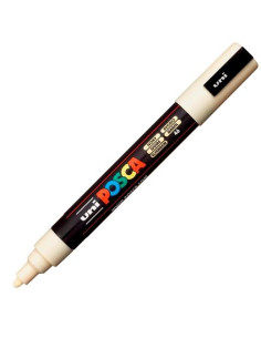 POSCA MARCADOR  PC-5M NO PERMANENTE PUNTA FORMA DE BALA 18 - 25 MM MARFIL