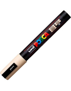 POSCA MARCADOR  PC-5M NO PERMANENTE PUNTA FORMA DE BALA 18 - 25 MM BEIGE