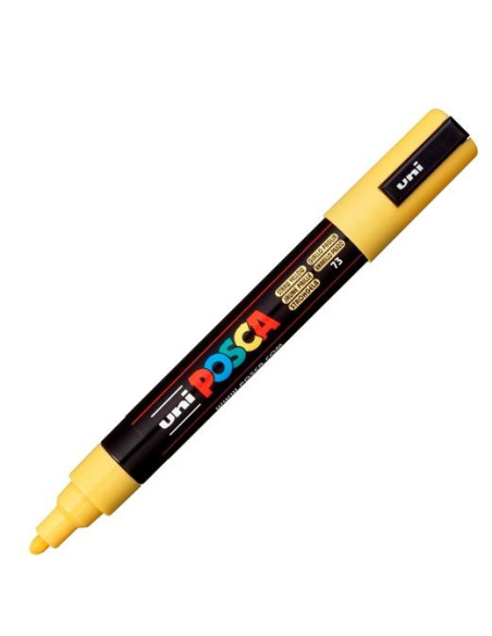 POSCA MARCADOR  PC-5M NO PERMANENTE PUNTA FORMA DE BALA 18 - 25 MM AMARILLO PAJIZO