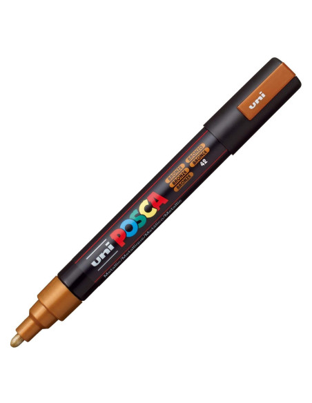 POSCA MARCADOR  PC-5M NO PERMANENTE PUNTA FORMA DE BALA 18 - 25 MM BRONCE METÁLICO