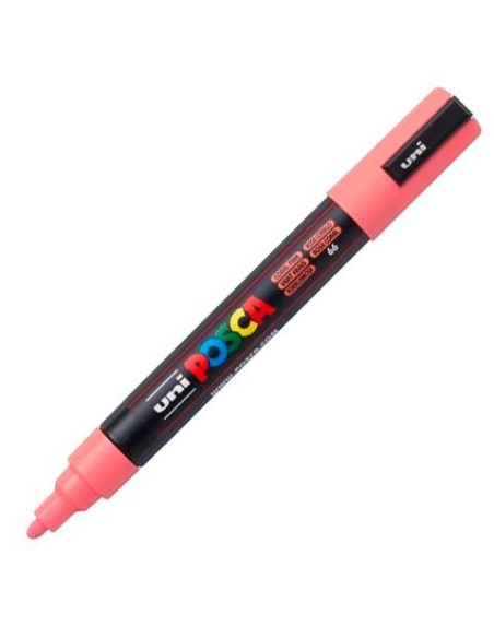 POSCA MARCADOR  PC-5M NO PERMANENTE PUNTA FORMA DE BALA 18 - 25 MM ROSA CORAL