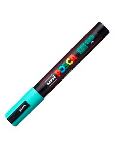 POSCA MARCADOR  PC-5M NO PERMANENTE PUNTA FORMA DE BALA 18 - 25 MM VERDE MARINO