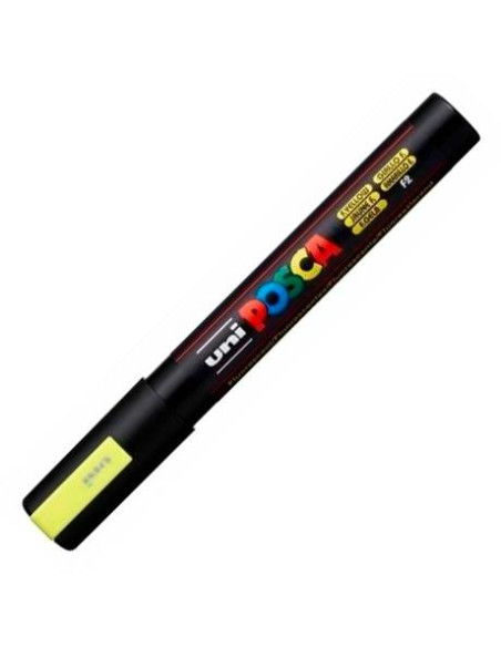 POSCA MARCADOR  PC-5M NO PERMANENTE PUNTA FORMA DE BALA 18 - 25 MM AMARILLO FLUOR