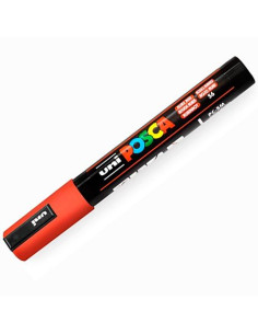 POSCA MARCADOR  PC-5M NO PERMANENTE PUNTA FORMA DE BALA 18 - 25 MM ROJO RUBI