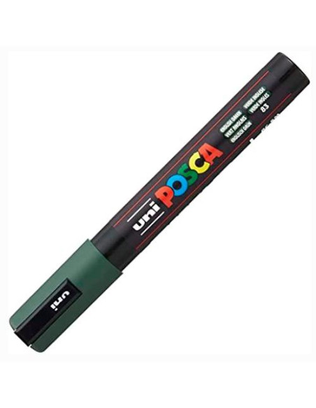 POSCA MARCADOR  PC-5M NO PERMANENTE PUNTA FORMA DE BALA 18 - 25 MM VERDE INGLES