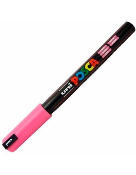POSCA MARCADOR  PC-1MR NO PERMANENTE PUNTA EXTRAFINA 07MM ROSA