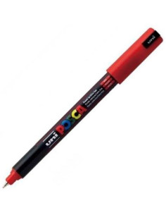 POSCA MARCADOR  PC-1MR NO PERMANENTE PUNTA EXTRAFINA 07MM ROJO