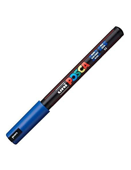 POSCA MARCADOR  PC-1MR NO PERMANENTE PUNTA EXTRAFINA 07MM AZUL