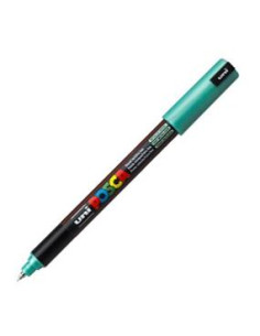 POSCA MARCADOR  PC-1MR NO PERMANENTE PUNTA EXTRAFINA 07MM VERDE METÁLICO