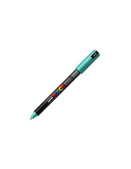 POSCA MARCADOR  PC-1MR NO PERMANENTE PUNTA EXTRAFINA 07MM VERDE METÁLICO