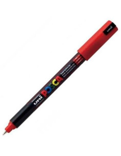 POSCA MARCADOR  PC-1MR NO PERMANENTE PUNTA EXTRAFINA 07MM ROJO METALICO