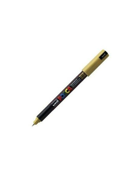 POSCA MARCADOR  PC-1MR NO PERMANENTE PUNTA EXTRAFINA 07MM ORO