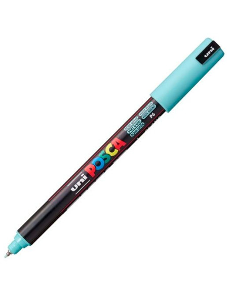 POSCA MARCADOR  PC-1MR NO PERMANENTE PUNTA EXTRAFINA 07MM VERDE MARINO