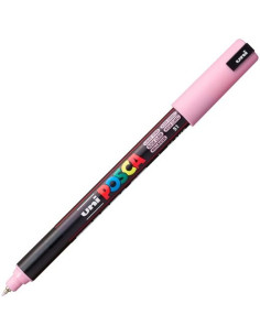 POSCA MARCADOR  PC-1MR NO PERMANENTE PUNTA EXTRAFINA 07MM  ROSA CLARO