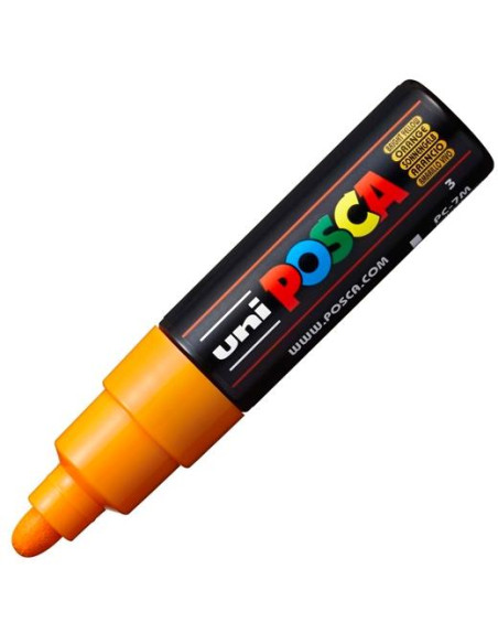 POSCA MARCADOR  PC-7M NO PERMANENTE PUNTA FORMA DE BALA  45-55MM NARANJA MEDIO