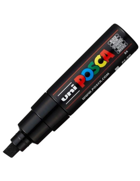 POSCA MARCADOR  PC-8K NO PERMANENTE PUNTA BISELADA 80MM NEGRO