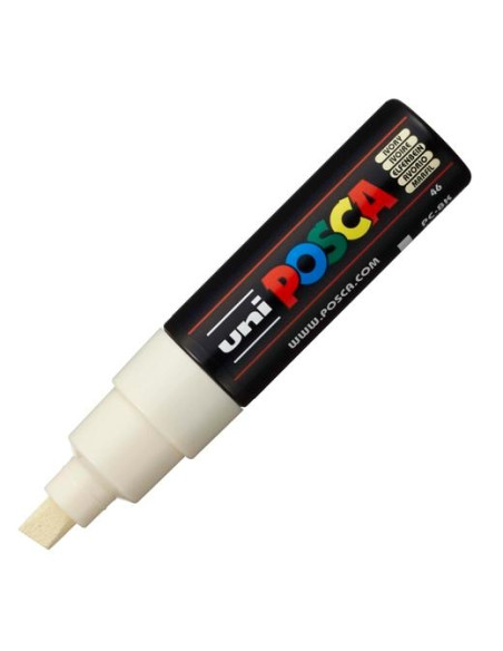 POSCA MARCADOR  PC-8K NO PERMANENTE PUNTA BISELADA 80MM MARFIL