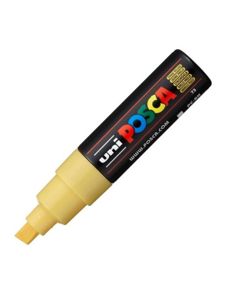 POSCA MARCADOR  PC-8K NO PERMANENTE PUNTA BISELADA 80MM AMARILLO PAJIZO