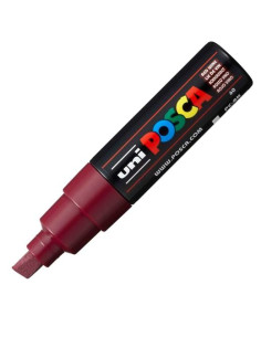 POSCA MARCADOR  PC-8K NO PERMANENTE PUNTA BISELADA 80MM ROJO VINO