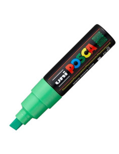 POSCA MARCADOR  PC-8K NO PERMANENTE PUNTA BISELADA 80MM VERDE FLUOR