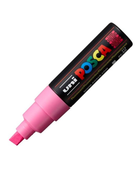 POSCA MARCADOR  PC-8K NO PERMANENTE PUNTA BISELADA 80MM ROSA FLUOR