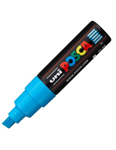 POSCA MARCADOR  PC-8K NO PERMANENTE PUNTA BISELADA 80MM TURQUESA