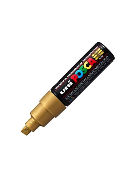 POSCA MARCADOR  PC-8K NO PERMANENTE PUNTA BISELADA 80MM ORO METÁLICO