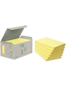 POST-IT NOTAS ADHESIVAS RECICLADAS CANARY YELLOW 76X127 MM 6 BLOCS