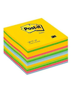 POST-IT CUBO DE NOTAS ADHESIVAS COLORES ULTRA  450 HOJAS 76X76